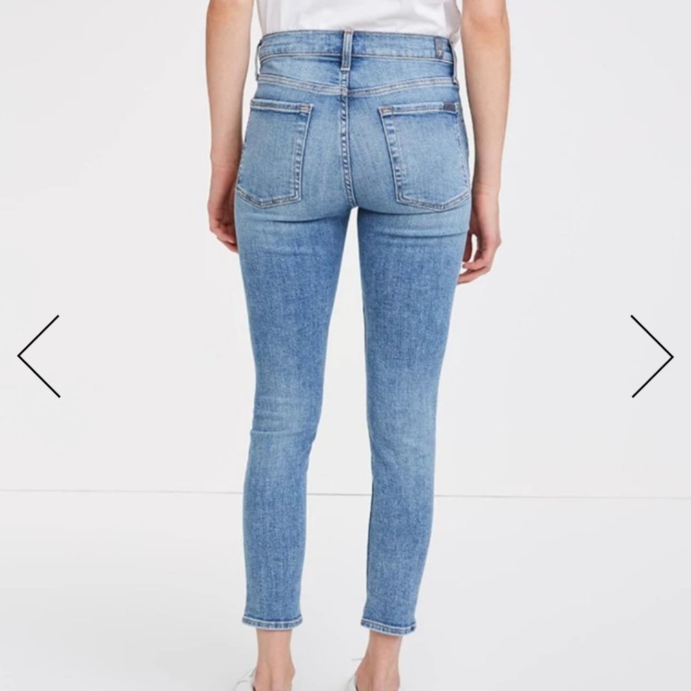 NWT 7 For All Mankind Mid Rise Ankle Skinny in Sloan Vintage - Picture 2 of 9